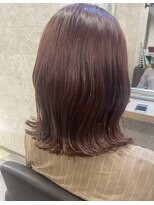 モニカ 横須賀中央店(Monica)&nbsp;ピンク系カラー×ミディアムボブ×波巻き