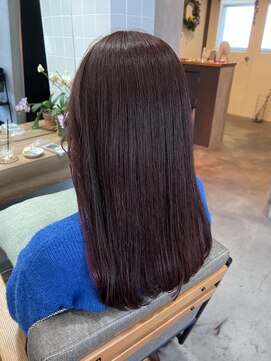 ティティ(TiTi) ブリーチなし！発色ボルドーカラー[TiTi_福田りの]