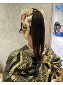着物ヘアアレンジポニーテール