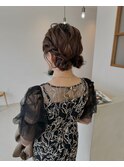 ツイン団子アレンジ/結婚式/お呼ばれヘア