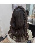 ゆる巻き編みたらし