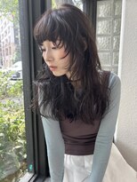 キアラ(Kchiara) オリーブカラーラベンダーカラーレイヤーカット福岡天神美容室