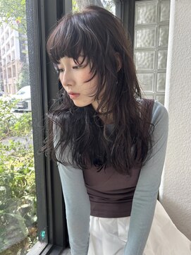 キアラ(Kchiara) オリーブカラーラベンダーカラーレイヤーカット福岡天神美容室