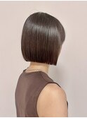 切りっぱなしボブショートボブタッセルボブ縮毛矯正ストレート