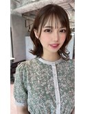 美髪レイヤーカット/顔まわりレイヤー/くびれミディアムレイヤー