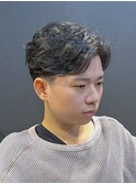 「爽やかアップバング×ツーブロック」