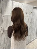 ミルクティーベージュ ブリーチ無しダブルカラー 透明感カラー