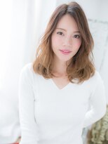 アルバハナレ 横浜(αlba HANARE) 関内/髪質改善/ミルクベージュ×小顔ふんわりレイヤーセミディp