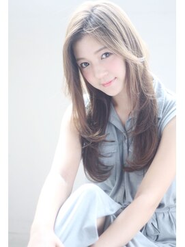 マリアバイアフロート(Maria by AFLOAT) メルトカラーの小顔サイドパート♪レイヤーロング