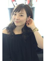 アティーボ(ATTIVO)&nbsp;斜めバング×セミロングでおしゃれな大人女子に