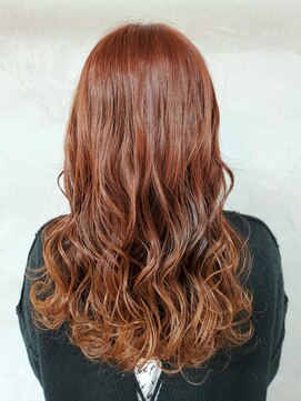 セットアップ 倉敷中庄店(SET-UP) オレンジ×ベージュ 愛され ロング モテ ふわふわ巻き ヘアー