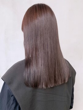 アイティーバイアルバム 八王子店(IT by ALBUM) 艶グレージュロング_ミニウルフテラコッタくすみブルー_ba323531