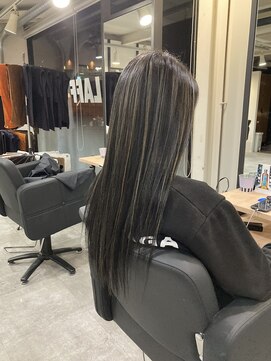 ラフ 難波店(LAFF) #黒髪#ボブルフ#ネビージュ#小顔#ワンレン