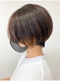 似合わせカット アースカラー くびれヘア デザインカラー