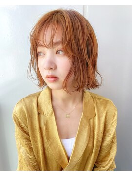 ヒビヲ(HIBIO) ダブルカラーベージュカラーハイトーンカラーケアブリーチボブ