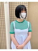 ぱつんミニボブ