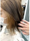 グレージュカラー/ボブウルフ/黒髪/ココアベージュ[稲毛/稲毛駅]