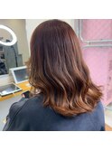 肩下ミディアム/ラセットブラウン○