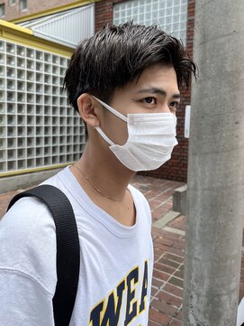 ロイ 南青山 表参道(ROI) メンズニュアンスパーマセンターパートメンズスパイラルパーマ