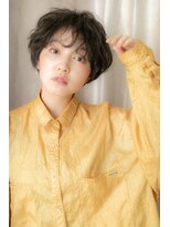 カバーヘア イヴ 戸頭店(COVER HAIR EVE)&nbsp;グレージュくせ毛風ふわふわボブマッシュTb4戸頭20代30代40代