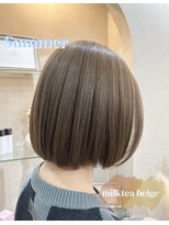 カラークチュール(Color Couture)&nbsp;ボブウルフ/グレージュカラー/黒髪/ココアベージュ/前髪/韓国