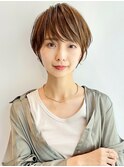 小顔/前下がりショート/前髪ありショート/絶壁解消【NAYUMI】
