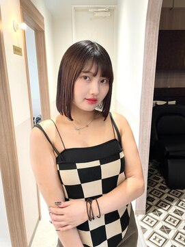 サロウィン 大宮Crest店(SALOWIN) 切りっぱなしボブ 透明感カラー