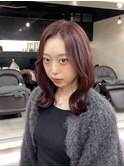 お顔に馴染むワインレッド「渋谷/髪質改善/髪質改善TR」