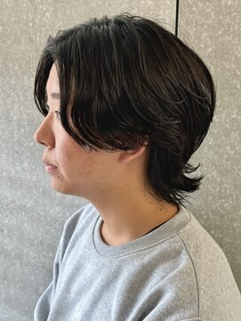 ニアウ 太田店(Niau) メンズミディアムスパイラルパーマニュアンスパーマ群馬太田眉毛