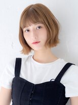 ラフィス ヘアー グランド 金山店(La fith hair grand)&nbsp;【La fith】ケアブリーチ×切りっぱなしボブ×重めバング