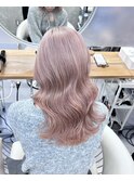 ピンクベージュ/ケアブリーチ/原宿
