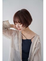 トクテ 高円寺(tokute) くびレイヤーエモージュ前髪ピンクベージュワンカール【高円寺】