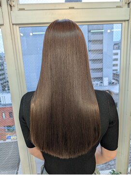 ラニヘアサロン(lani hair salon) 髪質改善トリートメント/ブリーチなし/グレージュ/美髪縮毛矯正