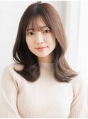 くびれヘア　艶髪ミルクティーベージュ　韓国ヘア