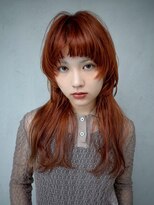 ギークス(GEEKS) 【GEEKS渋谷】ミディアムレイヤー/ウルフ/20代30代/ワンブリーチ