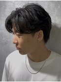 毛流れセンターパートニュアンスフェザーパーマ h