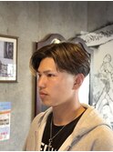 テーパーフェード×センターパート