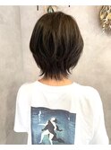 ミディアムウルフ0817ナチュラルショート