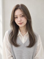 ラピッシュ 鎌ヶ谷店 ナチュラルロング×オリーブベージュ