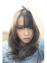 [noine : saitou]"無造作の外国人風質感セミロング"