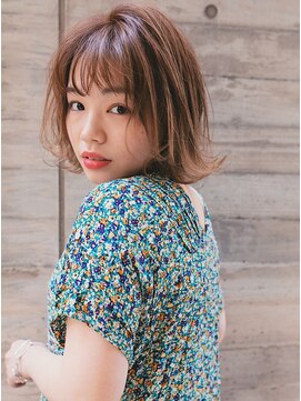 シカタ シーカ 鎌倉(CICATA/ShIKA.) 無造作カールと３Dカラー丸みショートボブディ【CICATA 関口】