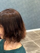ボヌール ヘアーワークス(Bonheur hair works)&nbsp;カッパーベージュ×ランダムパーマ