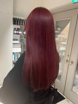 ラミ(L'ami) 【矢後あやこ】大人かわいい艶髪ロブヘア x チェリーブラウン