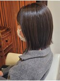 ブラウンベージュ カラー 髪質改善 オージュア