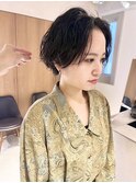 *滝田*前髪なしショートパーマふわっとナチュラルニュアンス