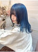 《Kanna》ブルーアッシュ/ネイビーカラー/レイヤー