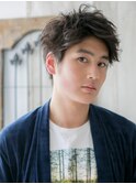 アップバングで好感!カジュアルに仕上げたパーマヘアd戸田公園
