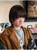 #ショートウルフ#ウルフカット#黒髪ショート