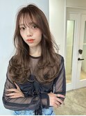韓国ヘアーハッシュカットレイヤーカットグレージュブリーチ無し