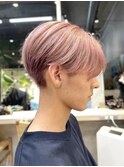 韓国風メンズミルクティーベージュダブルカラーハイトーンカラー